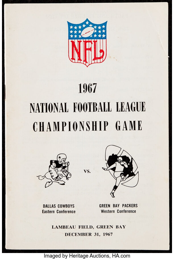 1967 NFL Championship Game The Ice Bowl Media Guide. . , Lot #42261