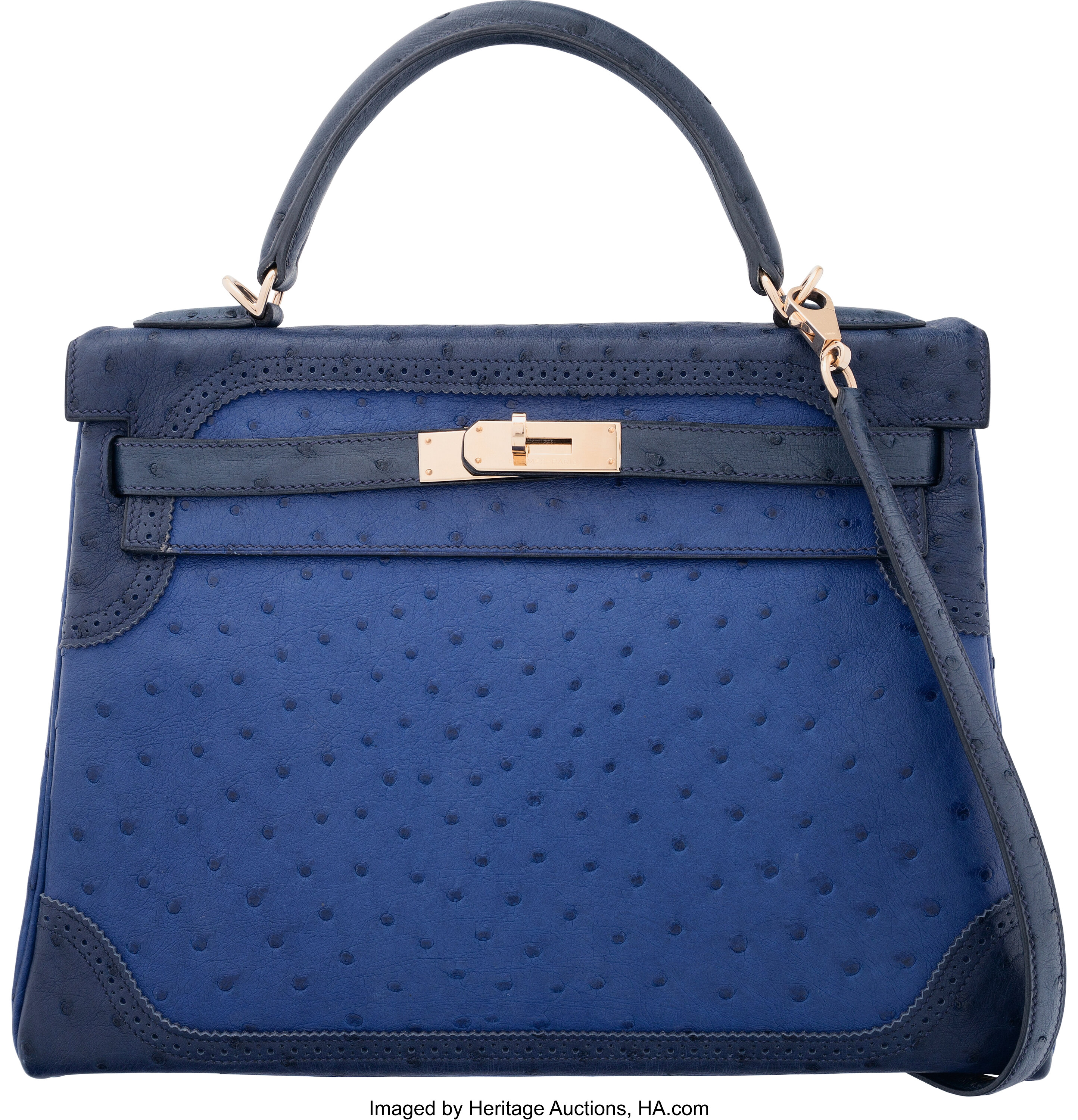 Hermes Limited Edition 32cm Blue Sapphir, Blue Iris, & Blue de | Lot ...