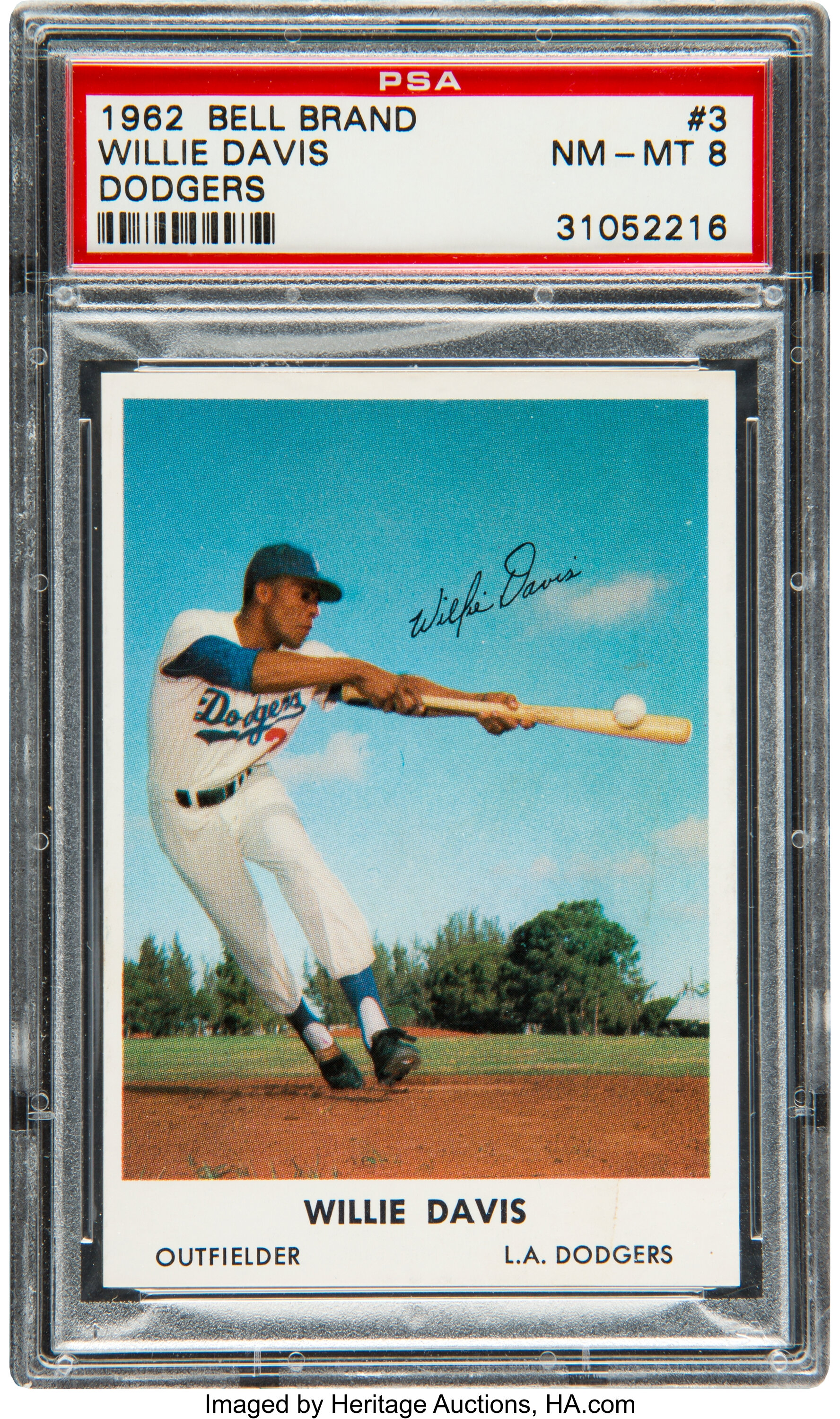 1962 Bell Brand Dodgers Willie Davis #3 Baseball - VCP Price Guide