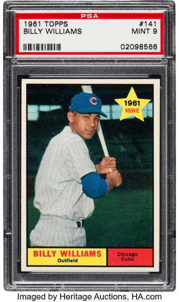 1961 Topps Billy Williams 141 Psa Mint 9 Baseball Cards