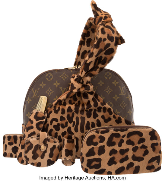 Louis Vuitton Alma Handbag Azzedine Alaia Monogram Leopard Bag