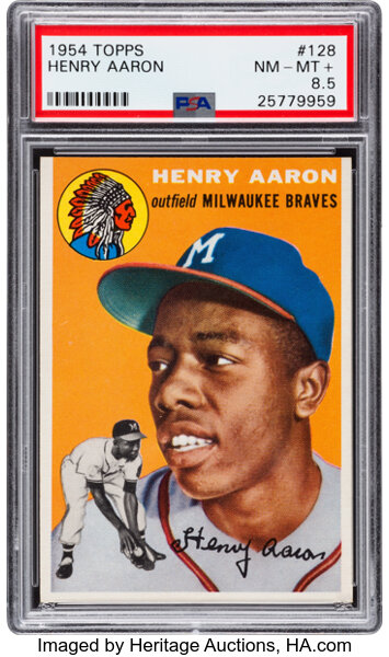 1954 Topps Hank Aaron Art Print by Celestial Images - Fine Art America