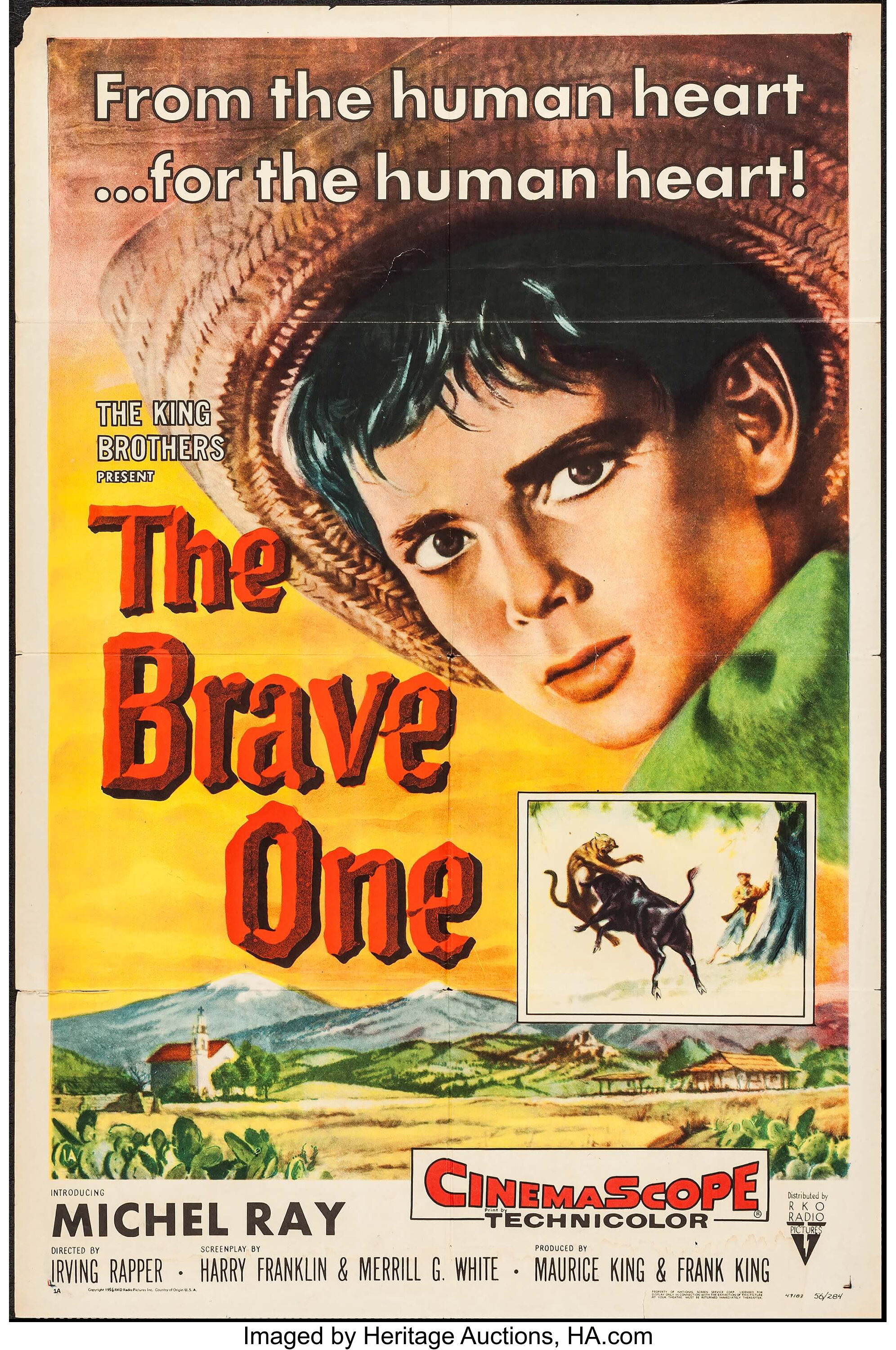 The Brave One (RKO, 1956). One Sheet (27 X 41). Drama..  Movie, Lot  #51063