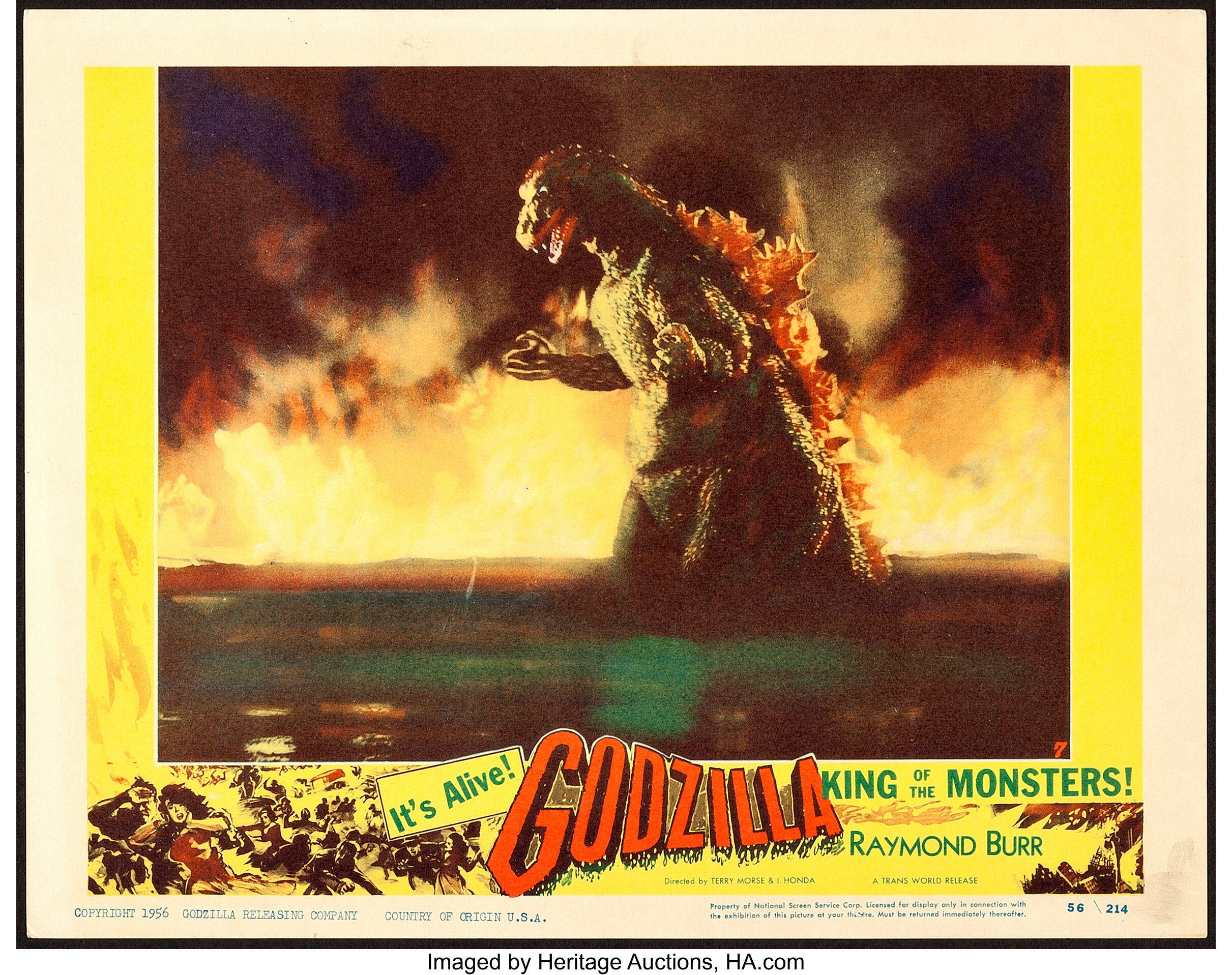 Godzilla (Trans World, 1956). Lobby Card (11