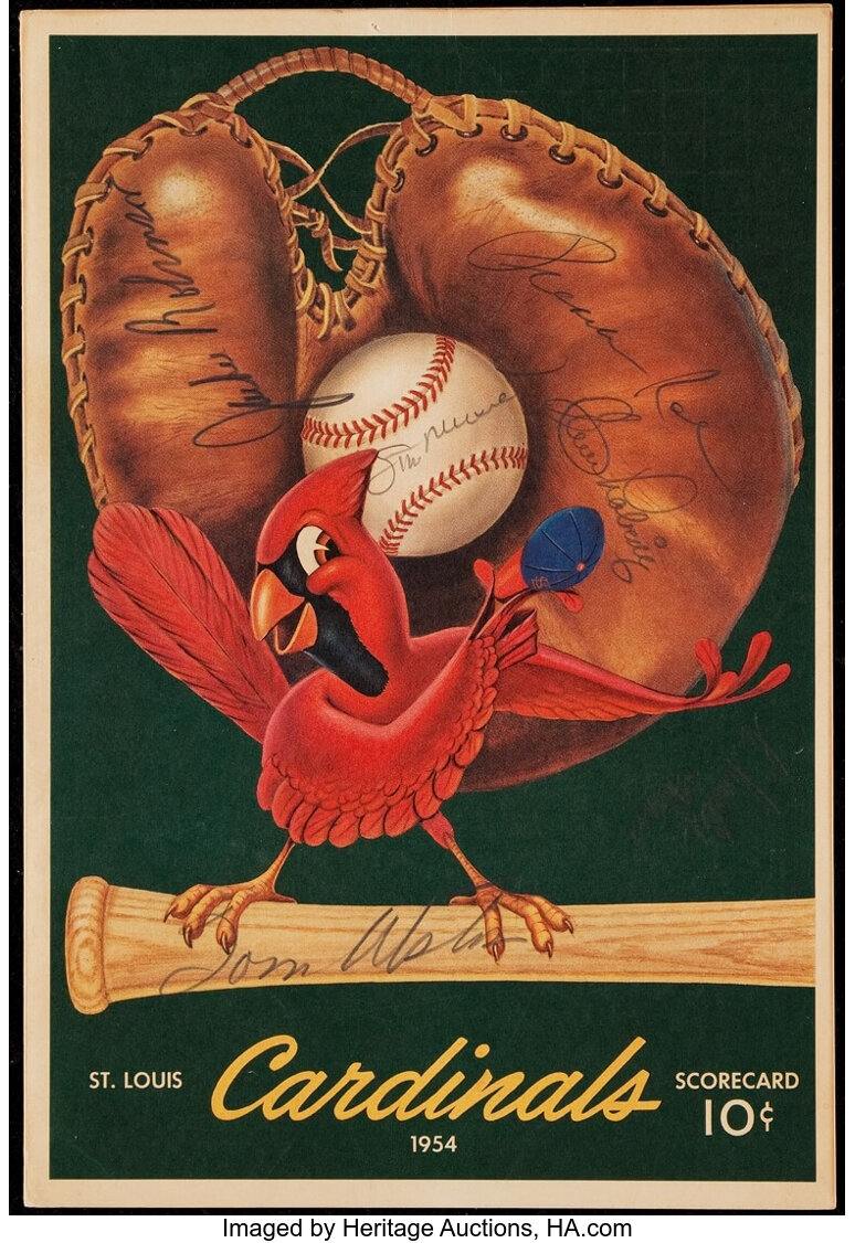 Vintage STL Cardinals Score Card