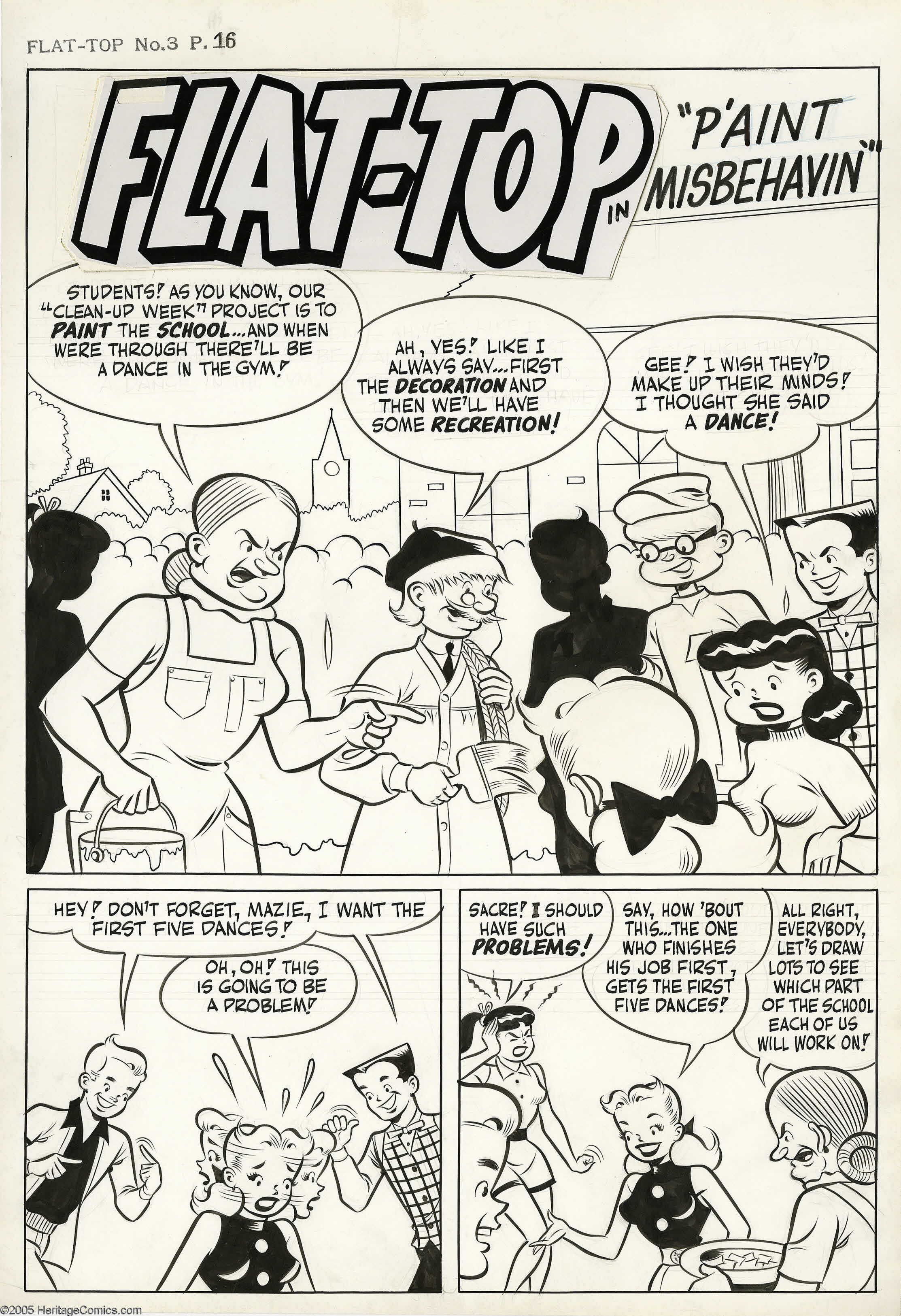 Warren Kremer (attributed) - Flat-Top #3 Complete 4-page Story