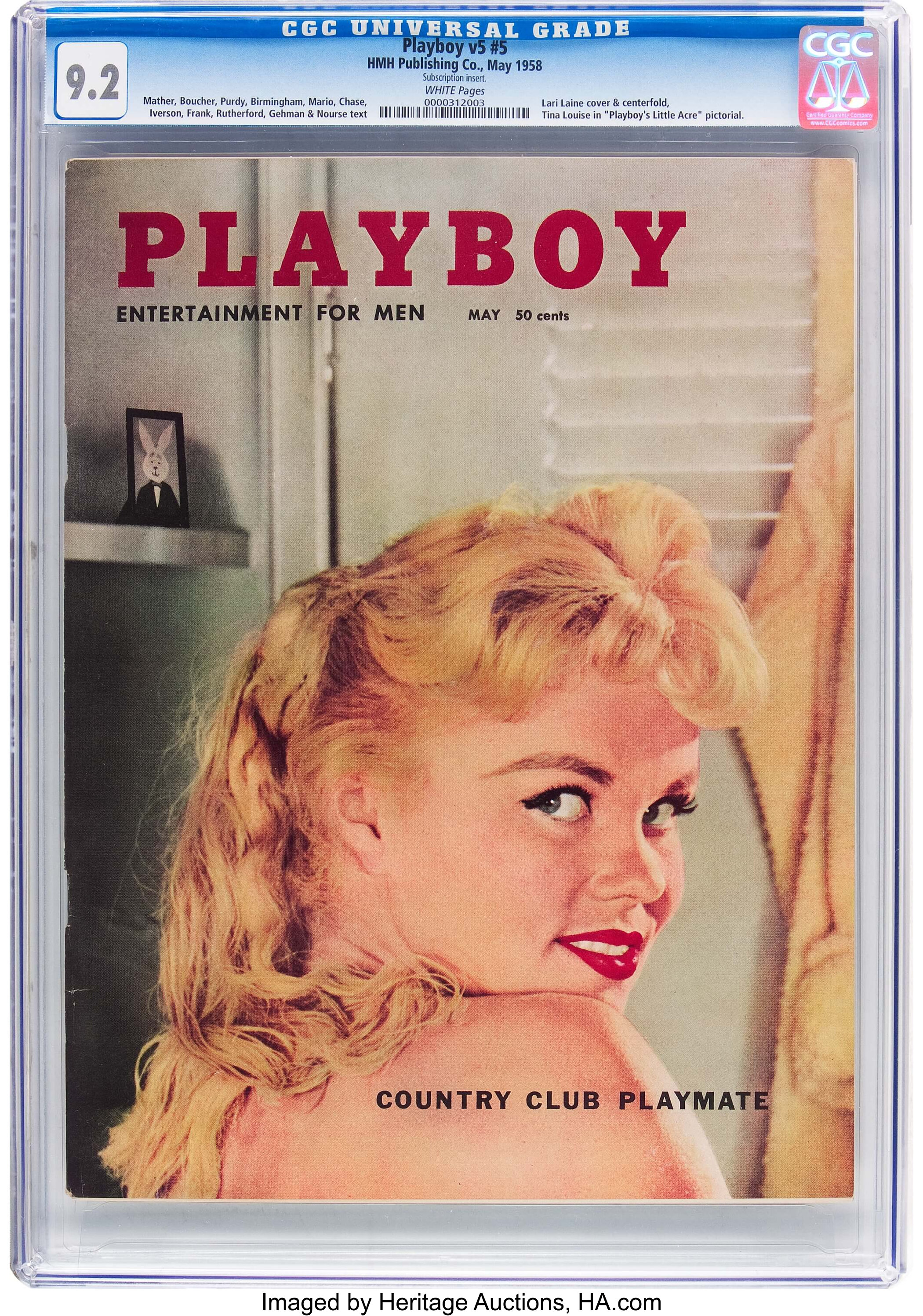 Playboy V5#5 (HMH Publishing, 1958) CGC NM- 9.2 White pages.... | Lot  #12822 | Heritage Auctions