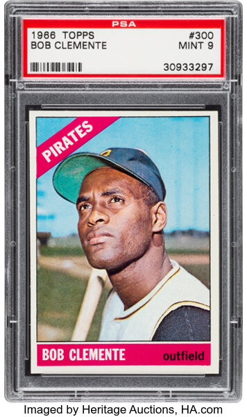 69. 1966 ROBERTO CLEMENTE TOPPS BASEBALL CARD #300