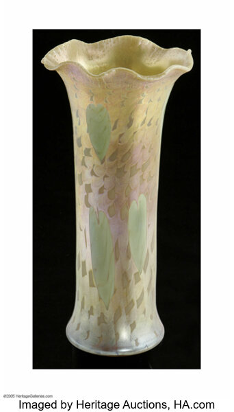 An American Art Glass Vase Tiffany Glass Co C 1892 The Favrile