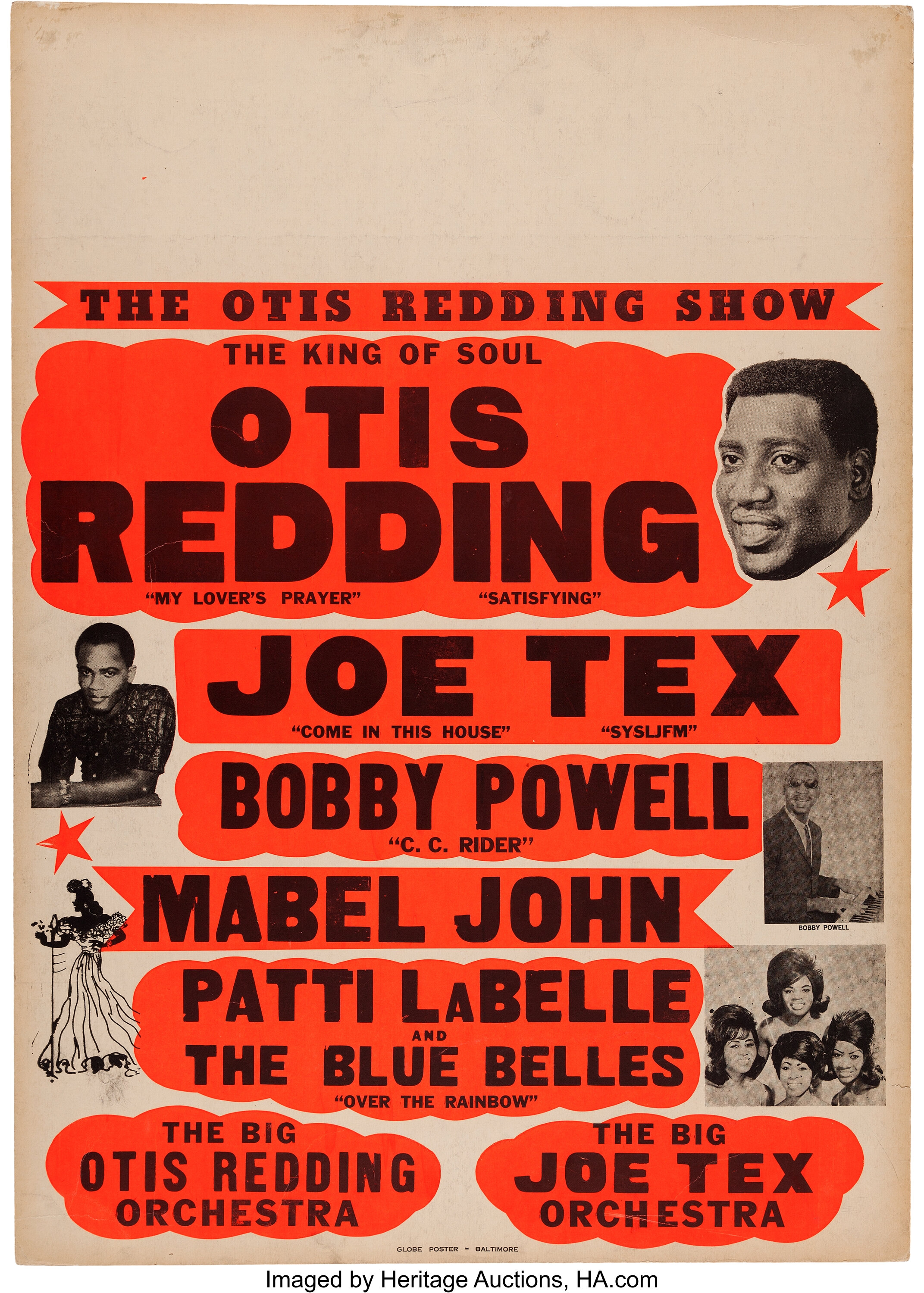 Otis Redding Show Concert Poster (circa 1966). Very Rare.... Music | #89261 Heritage Auctions