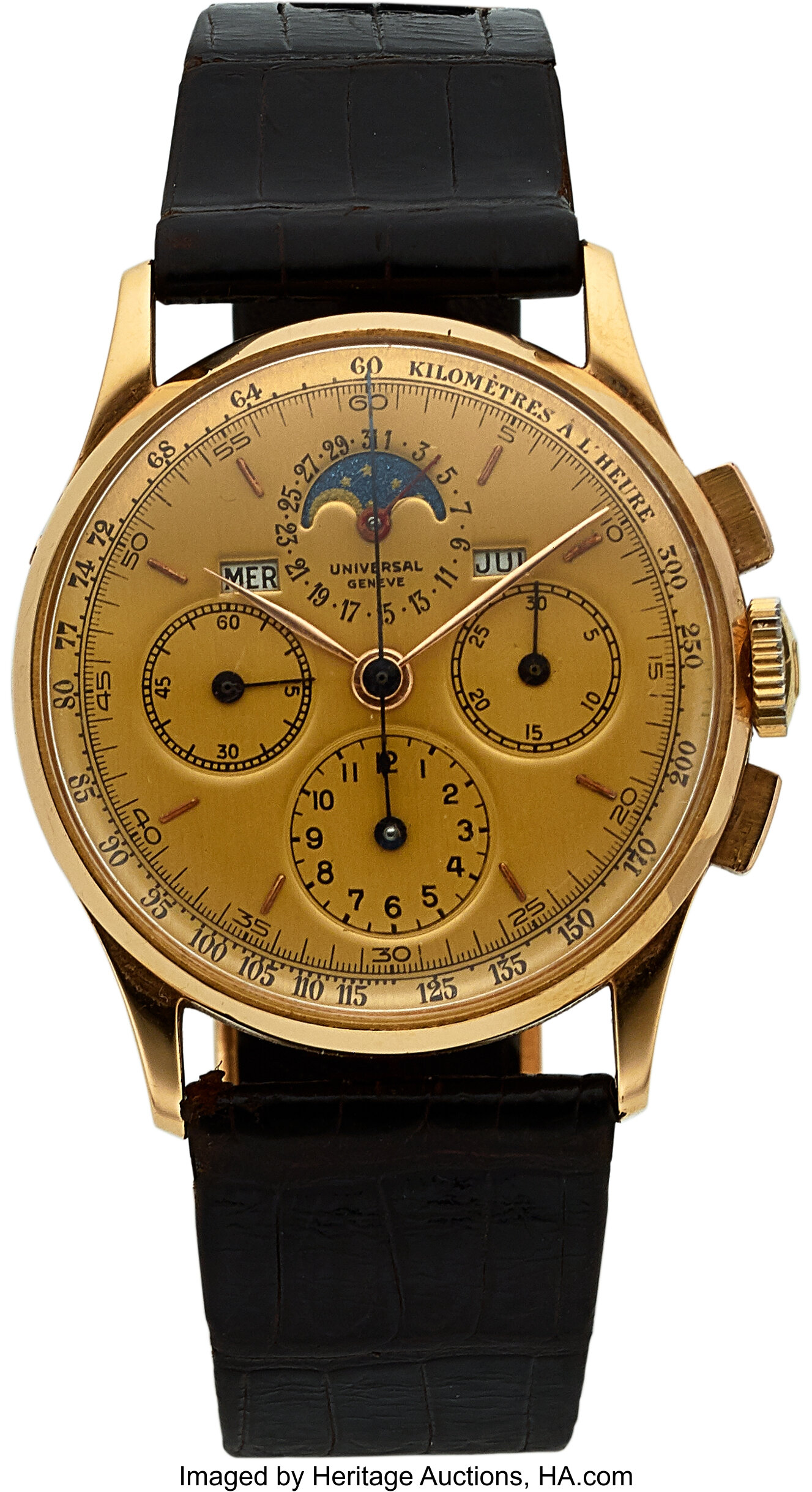 Universal Geneve, Ref: 12266, 18k Gold Tri-Compax