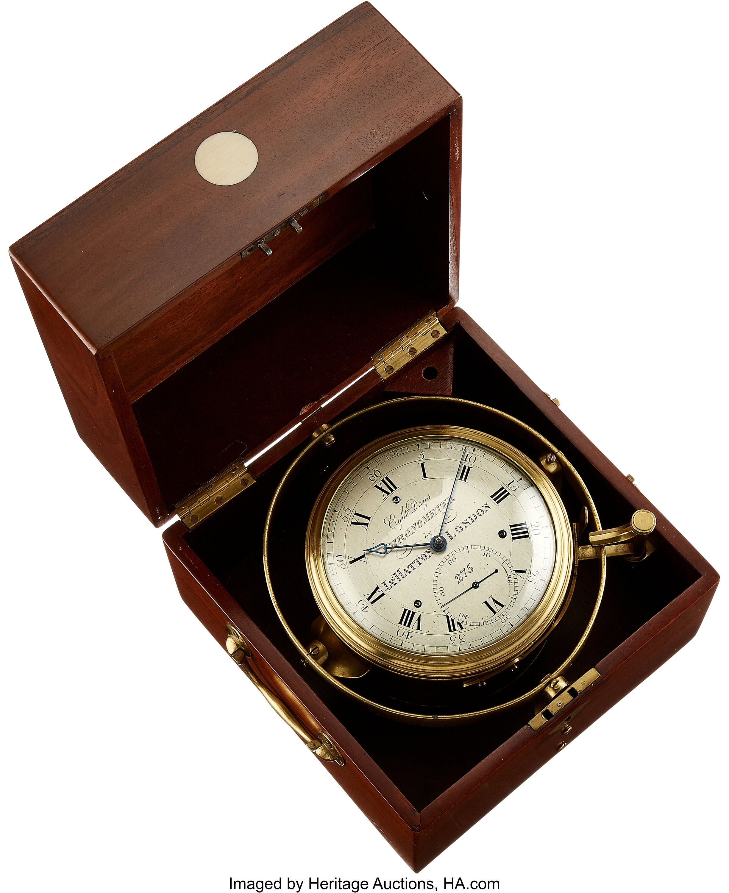 James Hatton London Rare Eight Day Marine Chronometer No. 275, | Lot ...