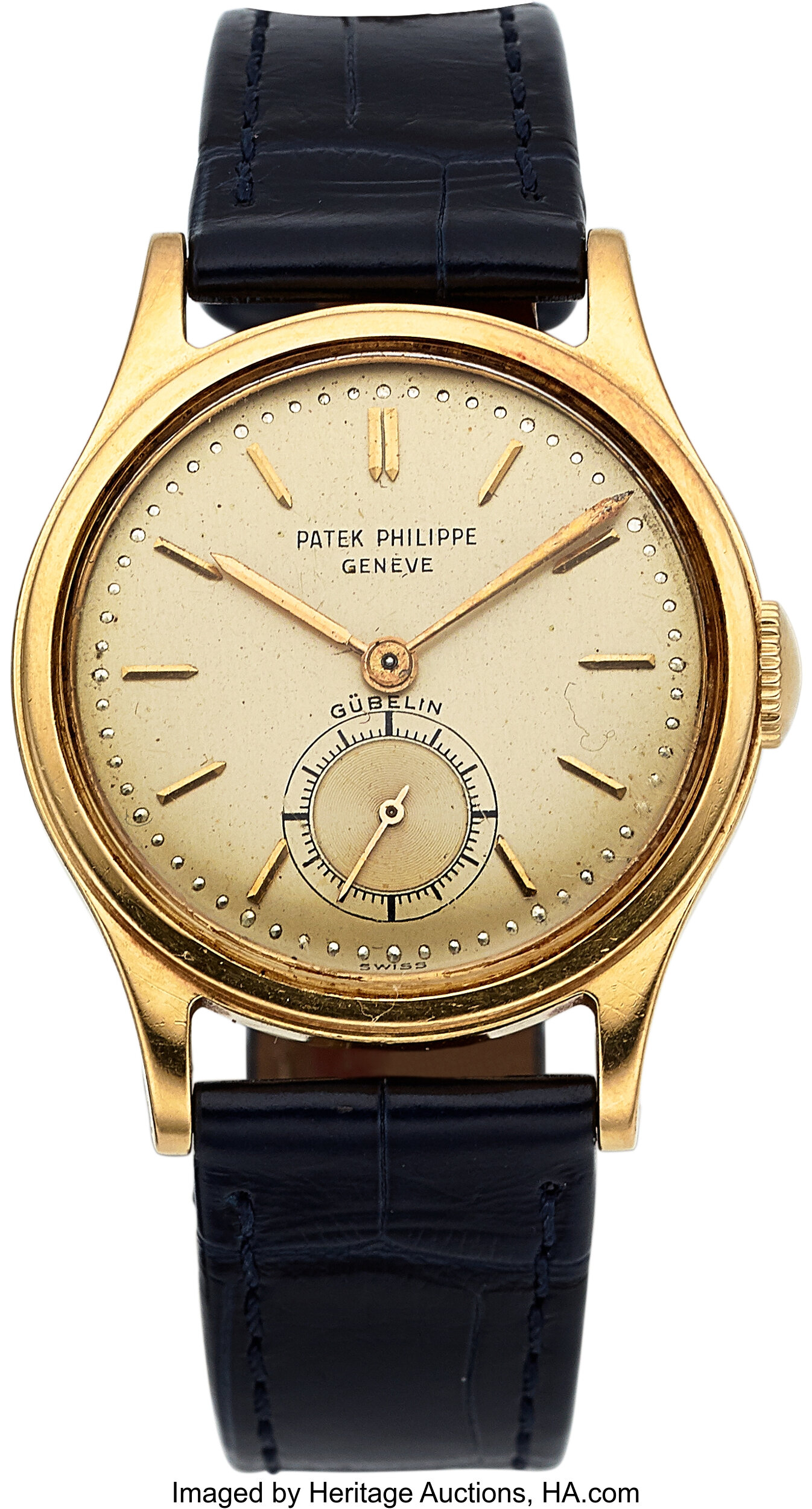 Patek Philippe, Ref. 2451J, 18k Gold Calatrava, Retailed by | Lot ...