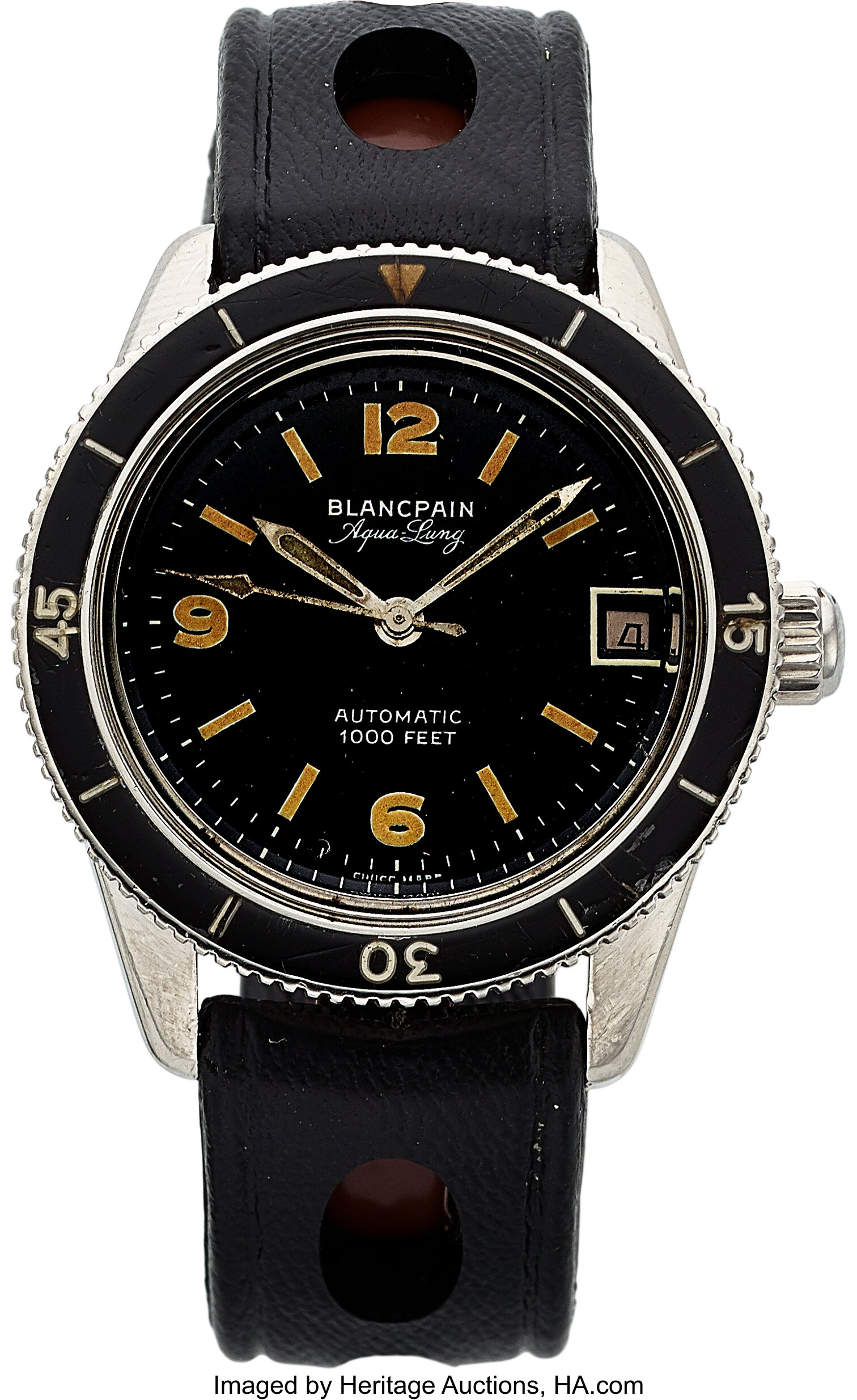 Blancpain Fifty Fathoms Aqua Lung Circa 1969. Timepieces Lot 54238 Heritage Auctions