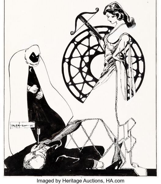 Original Comic Art:Covers, Bill Sienkiewicz Moon Knight #24 Cover Original Art (Marvel,1982)....