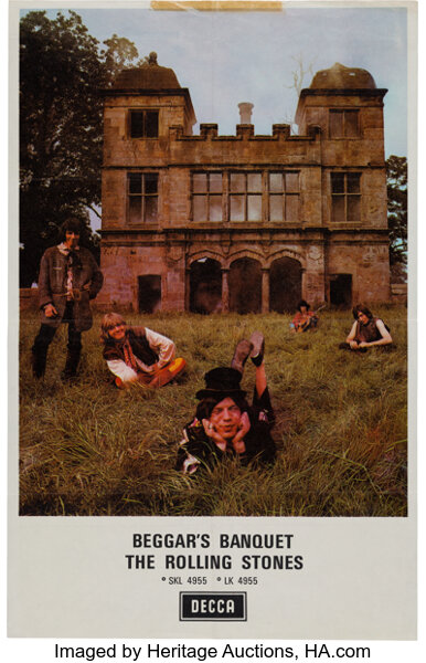 Rolling Stones Beggar's Banquet Decca Promotional Poster (UK