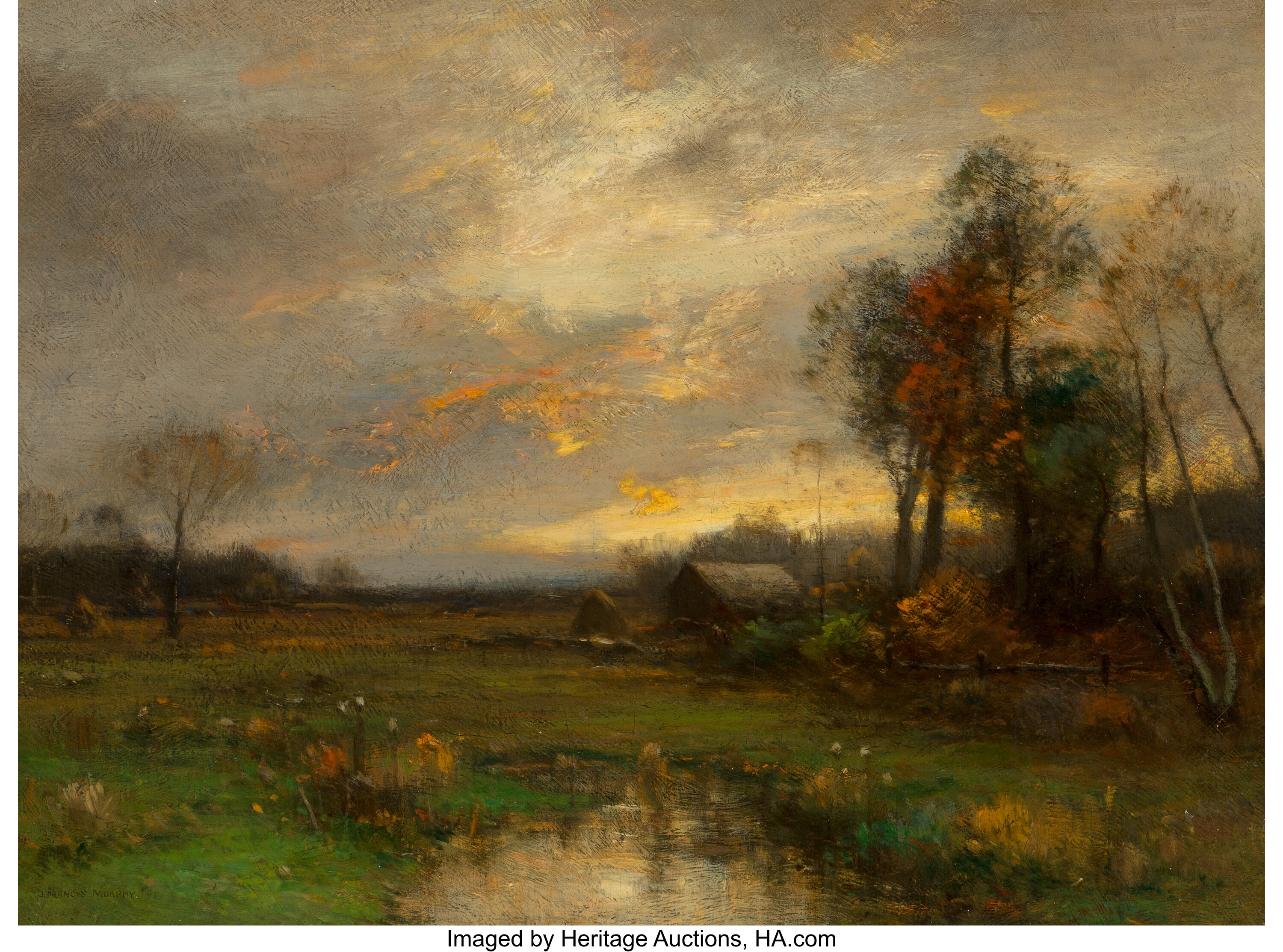 John Francis Murphy (American, 1853-1921). Fading Sunset, 1895