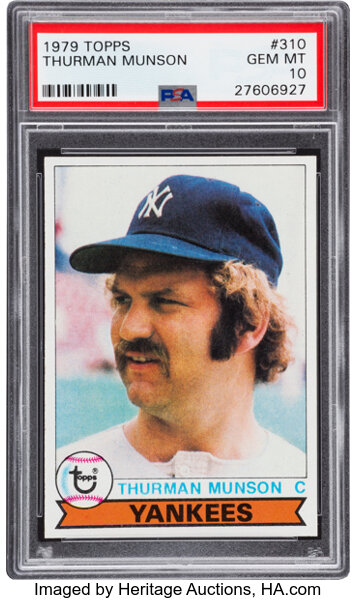 1970 Topps Yankees Rookies Thurman Munson #189 PSA Gem Mint, Lot #80175