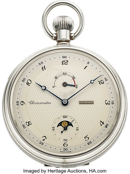 preisvergleichsberichte Zenith, Ref. 07.0050.148, Rare Silver Chronometer 5001K, Auctions Lot With #54378 | | Heritage Cal