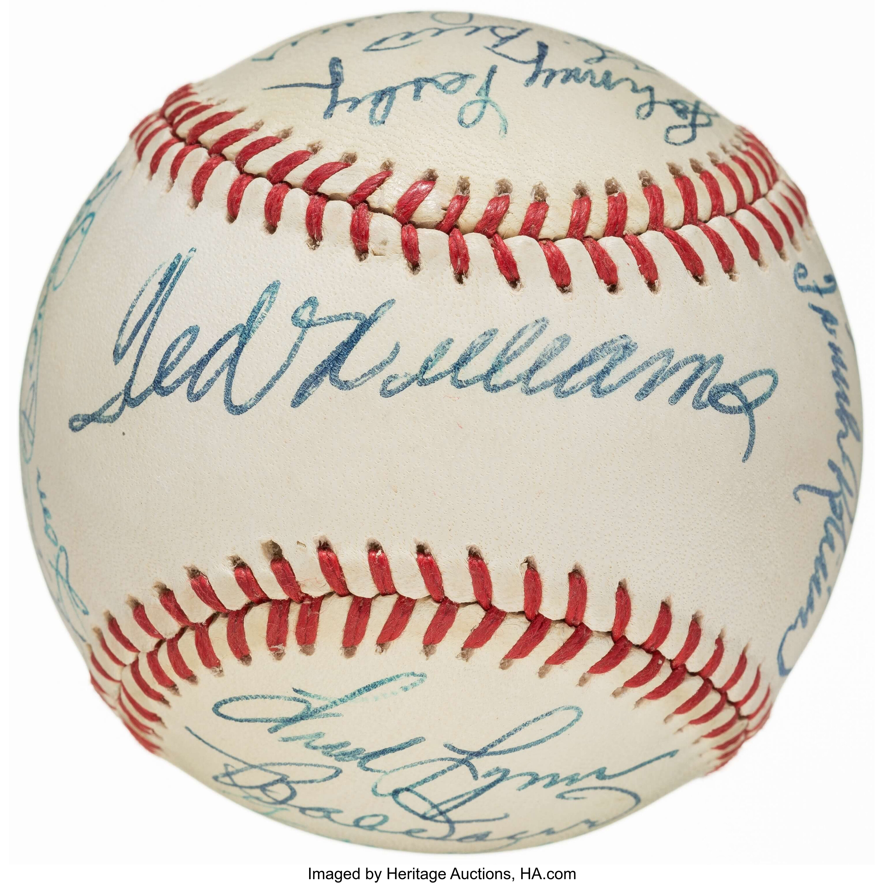 Baseball Greats Multi-Signed Baseball with Williams, Robinson, | Lot ...