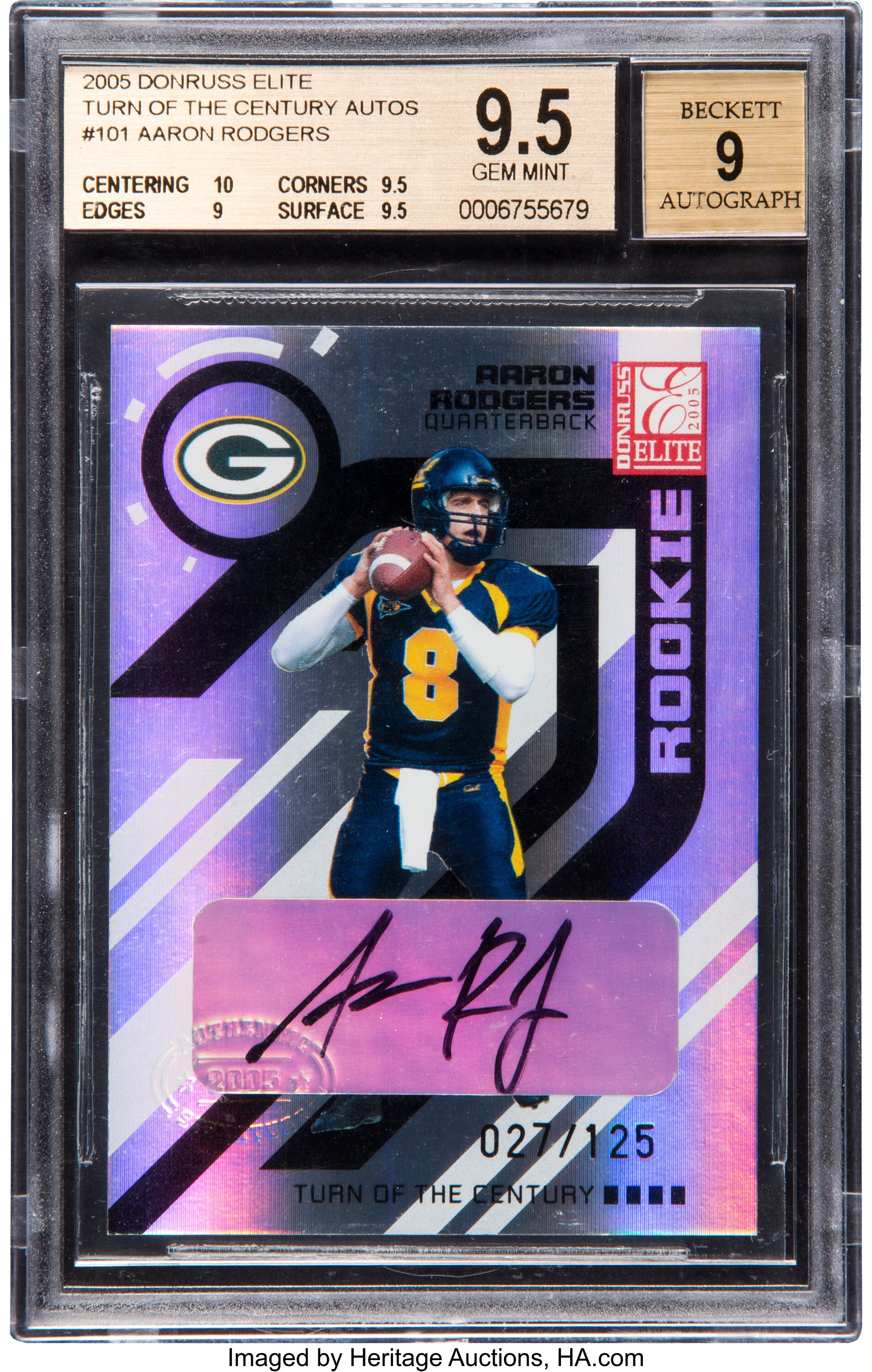 2005 Donruss Elite Aaron Rodgers #101 Turn of the Century