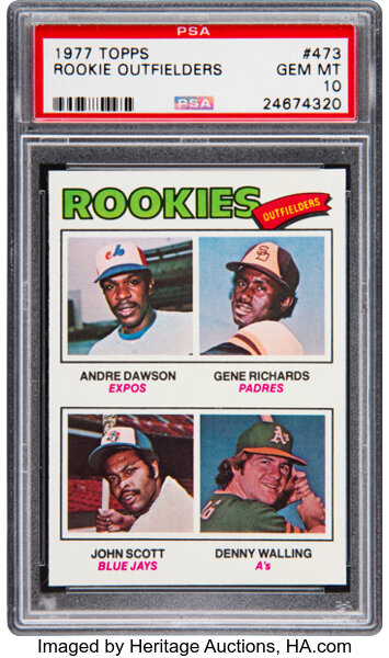 Sold at Auction: 1977 Topps Andre Dawson Rookie Card