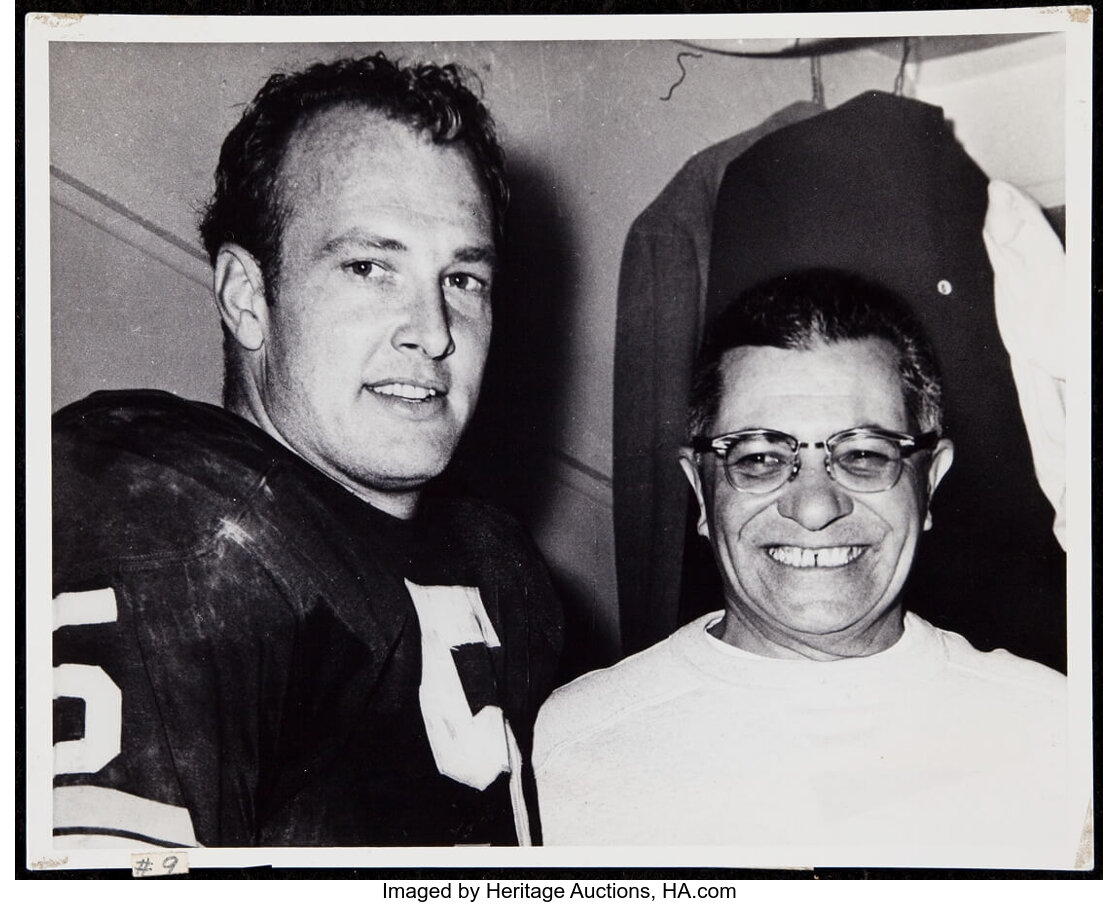 1960's Vince Lombardi and Paul Hornung Original Photograph