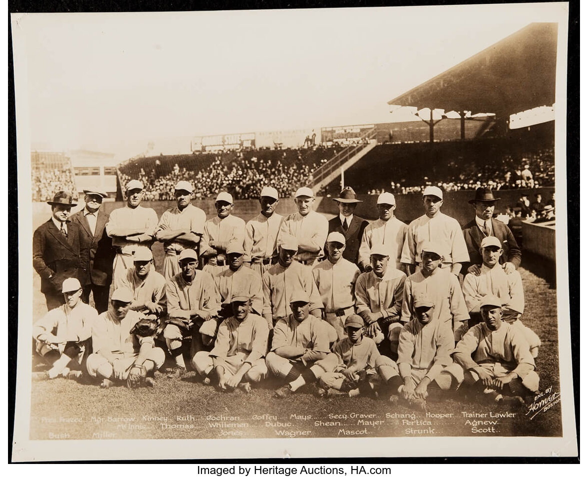 BOSTON RED SOX 1918 World Series Champions 8x10 TEAM PHOTO Babe