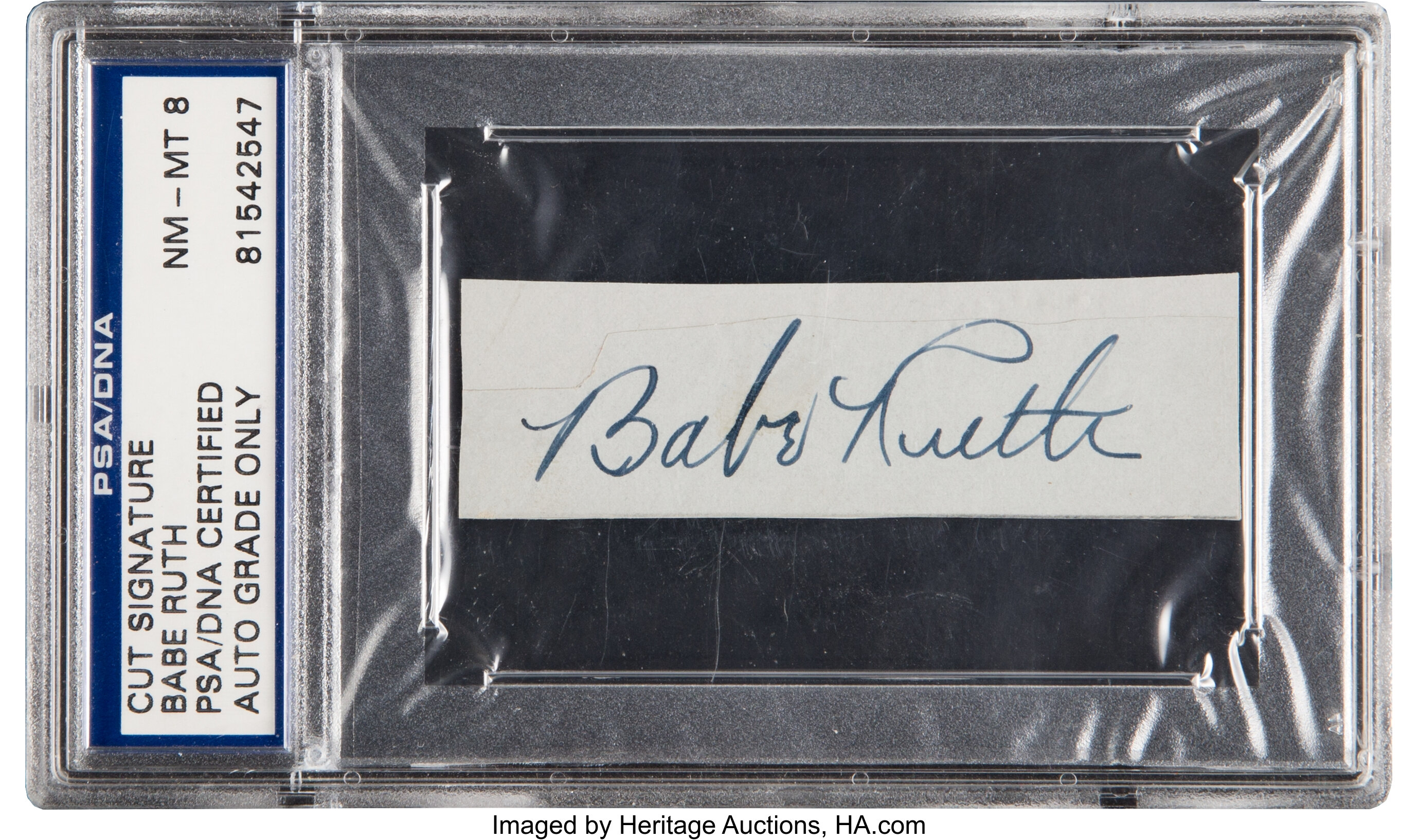 Babe Ruth PSA/DNA Signed Cut Auto Autograph!