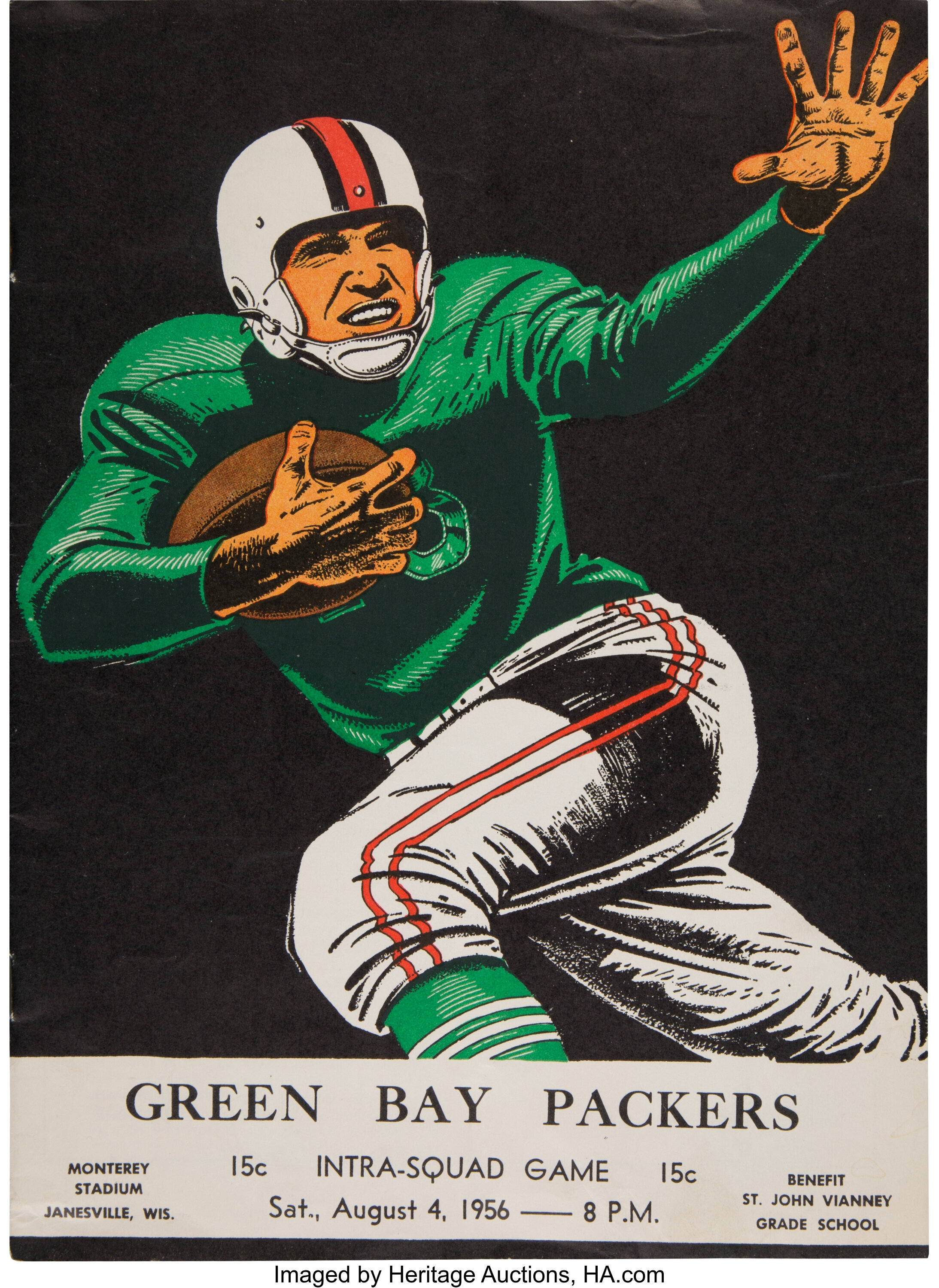 1965 Green Bay Packers Wisconsin Public Service Broadside, Lot #51223