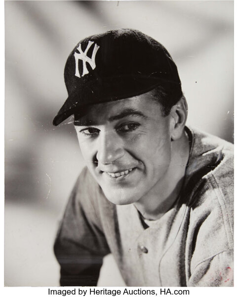 RARE NEW YORK YANKEES Still Gary Cooper As Lou Gehrig Color