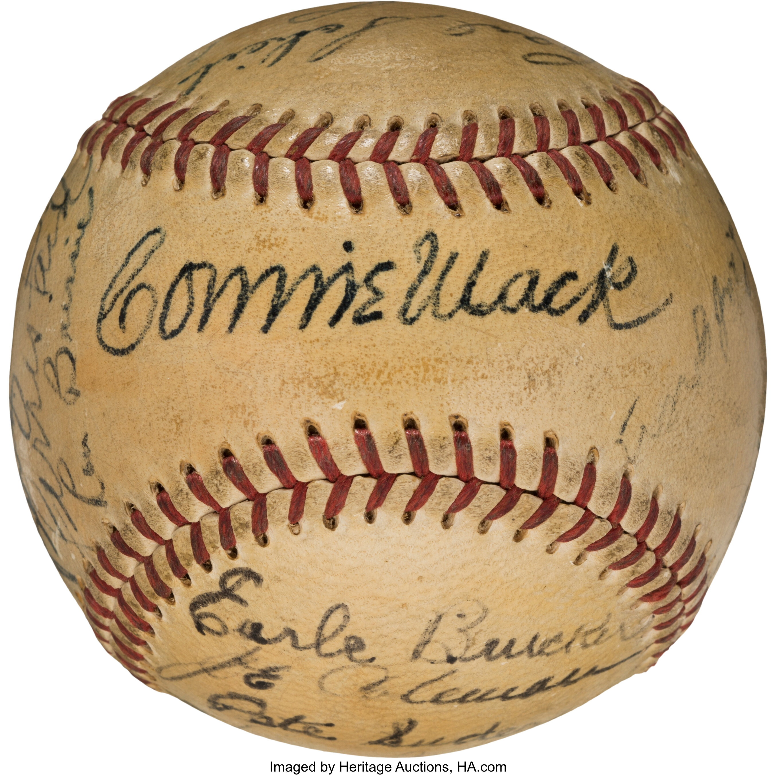 1950 Philadelphia Athletics Team Signed Baseball. Autographs