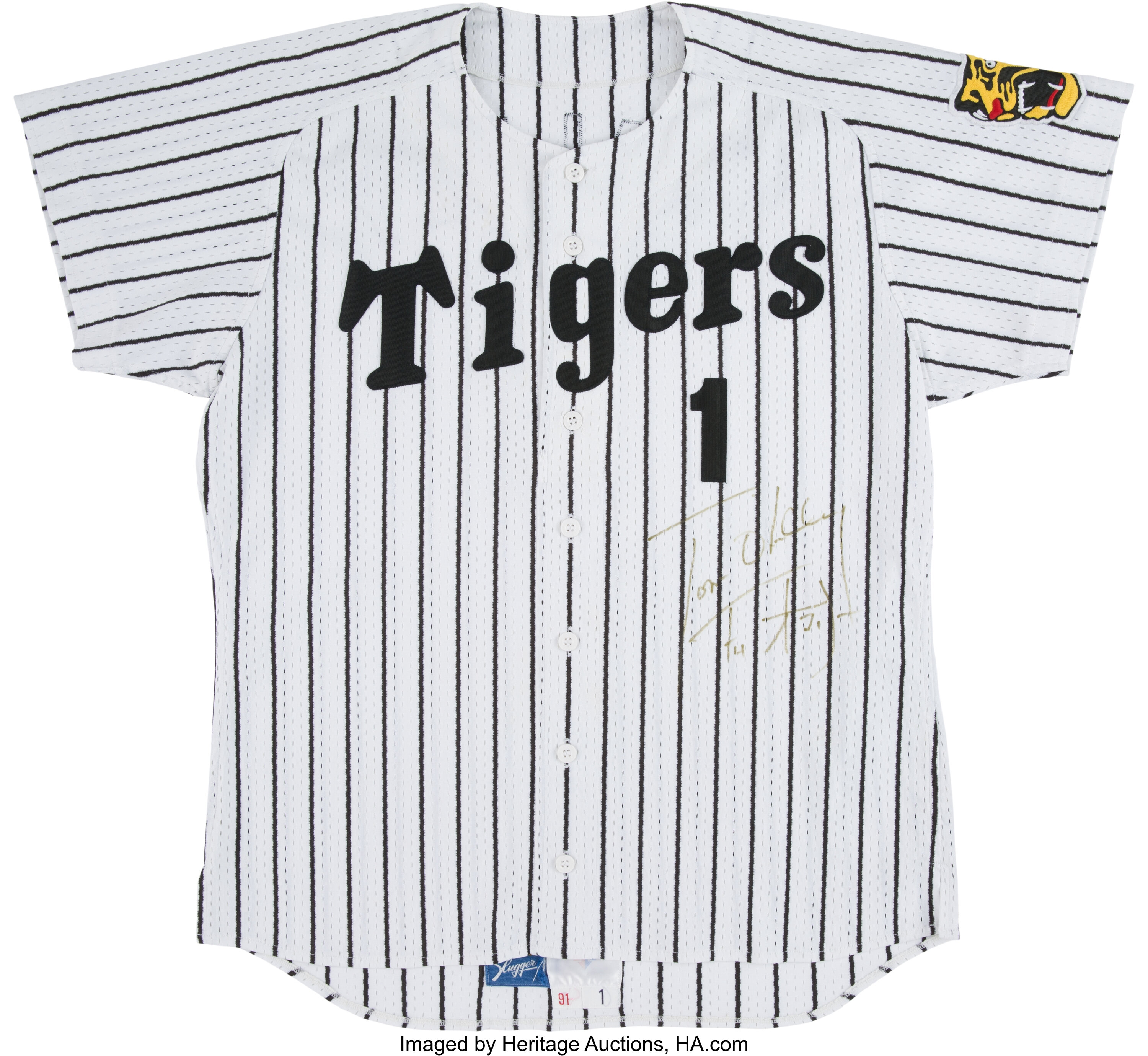 1991 Tom O'Malley Signed Game Worn Hanshin Tigers Jersey