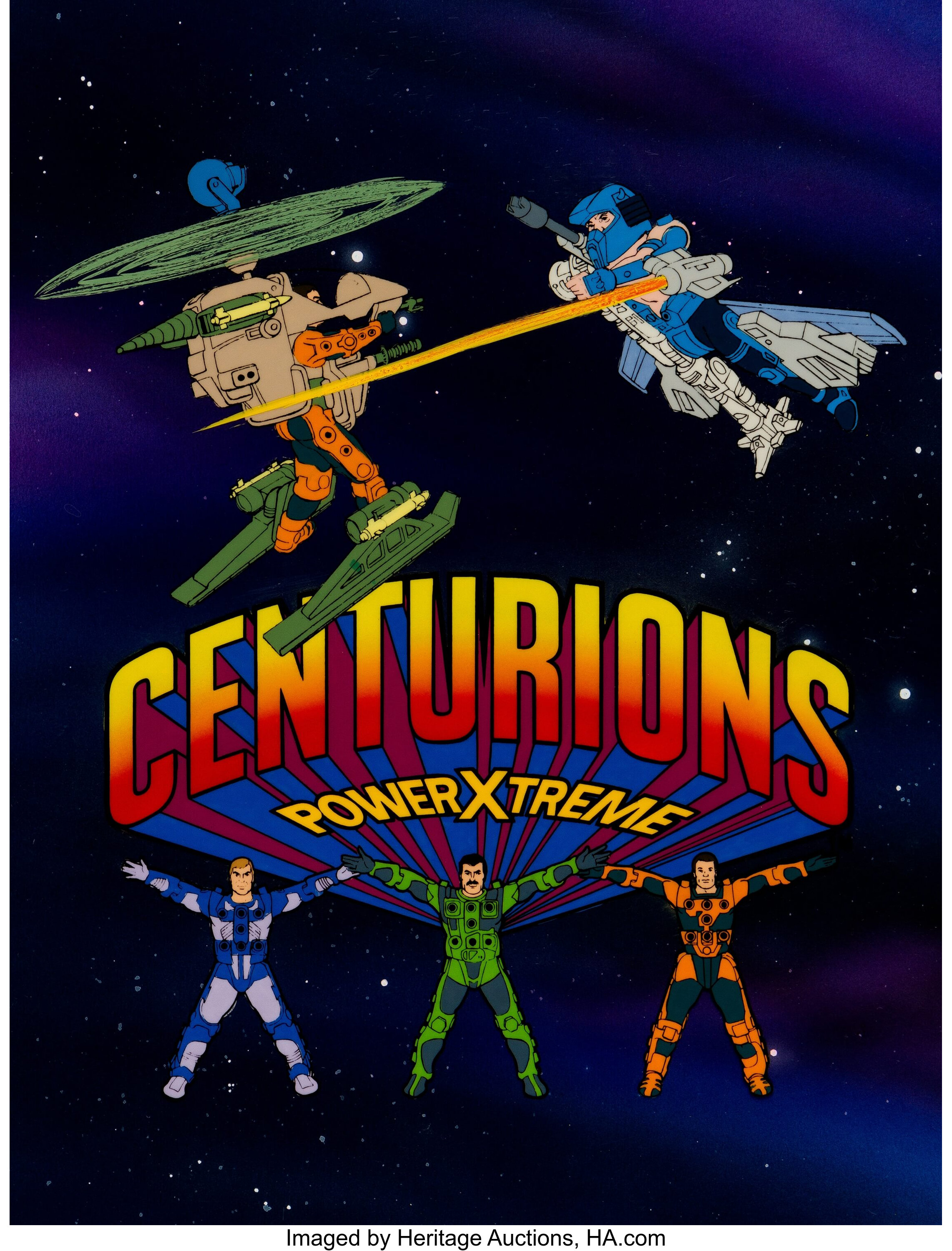 Centurions Power Xtreme Title Cel with Master Painted Background | Lot
