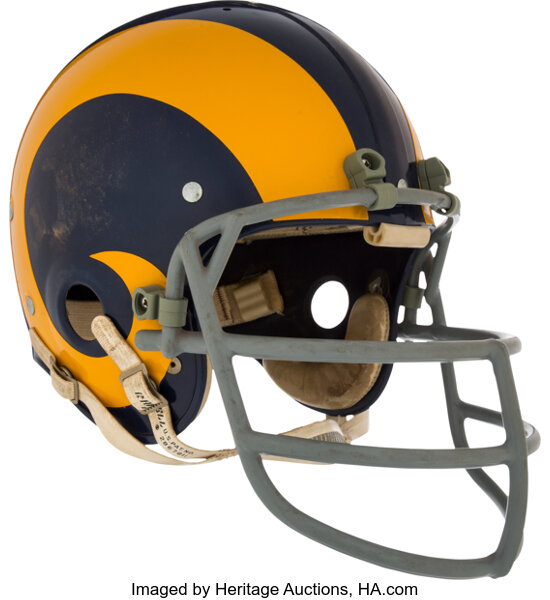 1940 Old Rams Leather Football Helmet Los Angeles