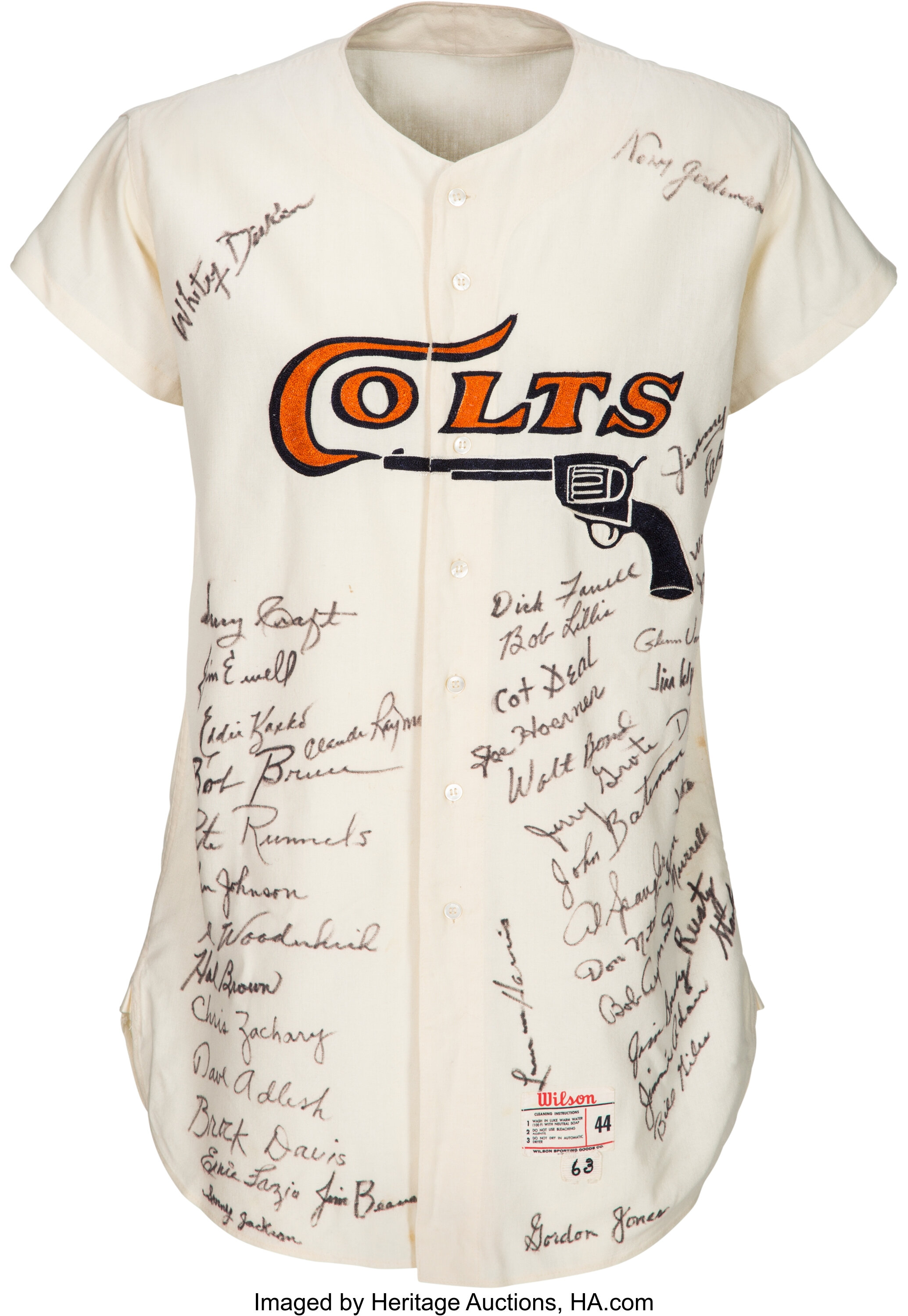 1963 Jim Umbricht Game Worn Houston Colt 45's Jersey Signed by the
