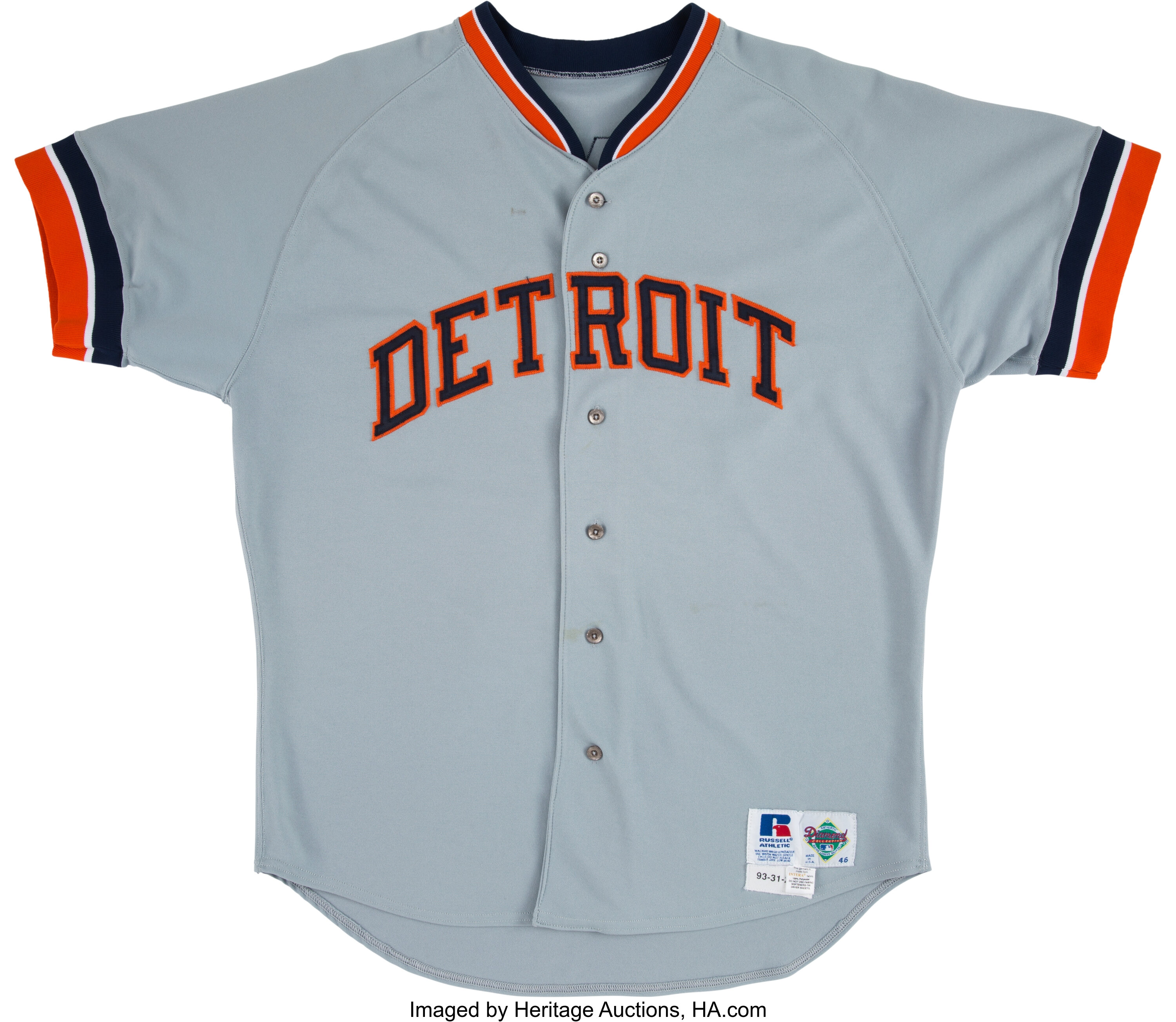 1993 Larry Herndon Detroit Tigers Coach's Jersey. .  Baseball, Lot  #51109