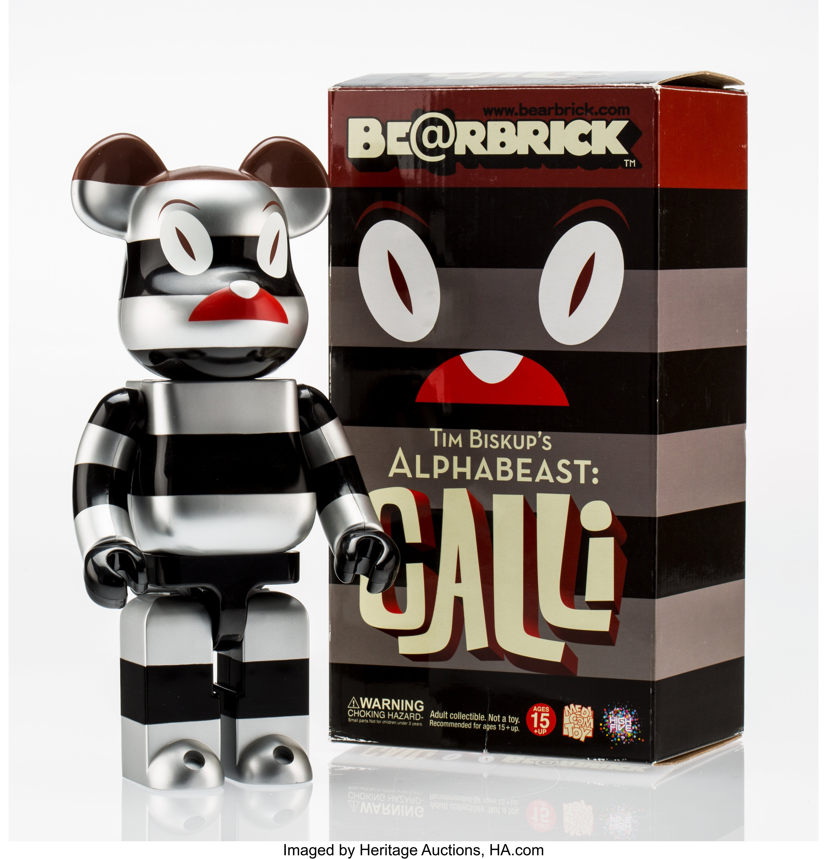 BE@RBRICK X Tim Biskup. Alpha Beast Calli 400%, 2007. Painted cast