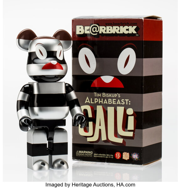 BE@RBRICK X Tim Biskup. Alpha Beast Calli 400%, 2007. Painted cast