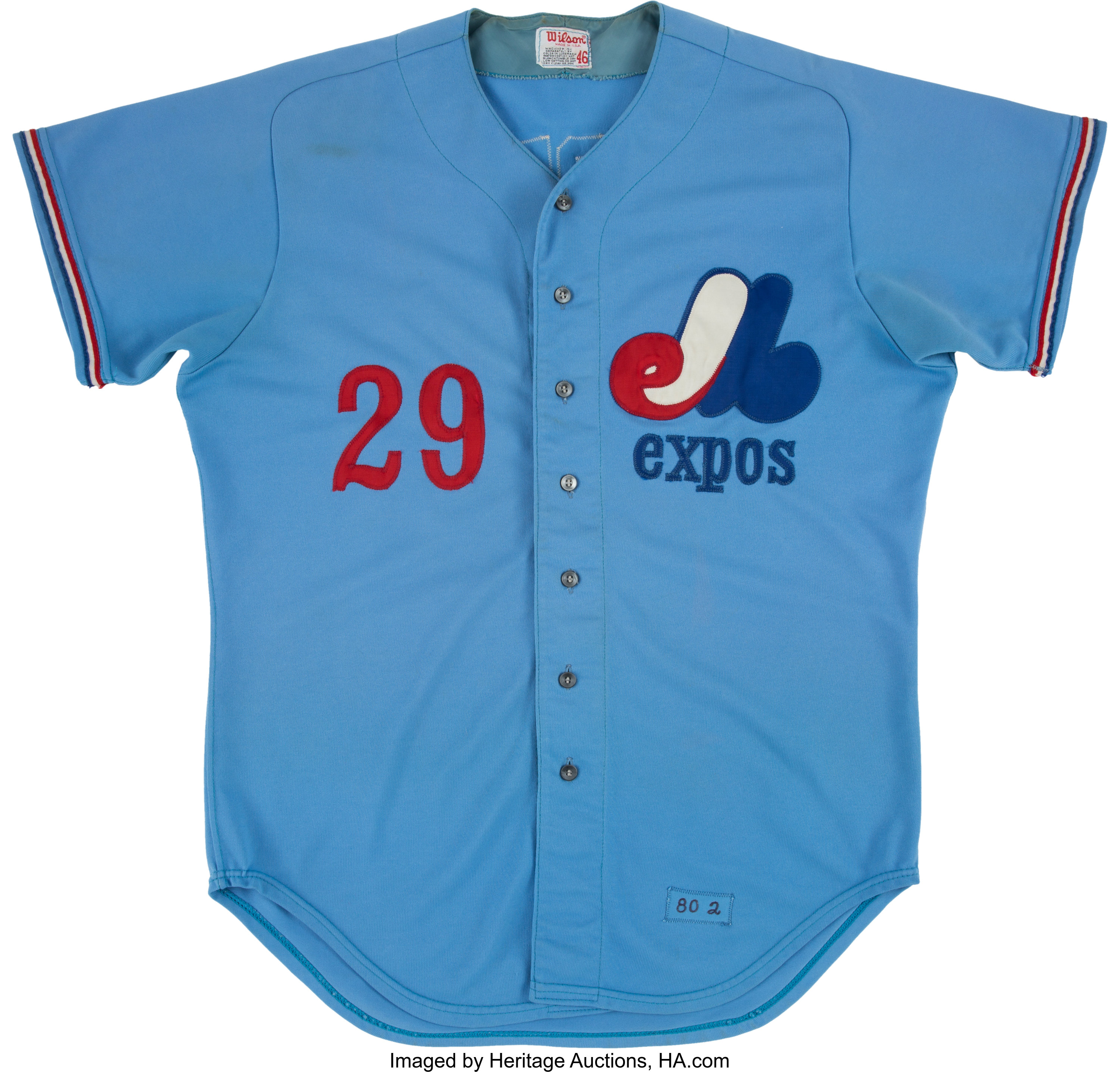 Early 1980s Montreal Expos Batting Practice Worn Jersey. Beautiful, Lot  #620113