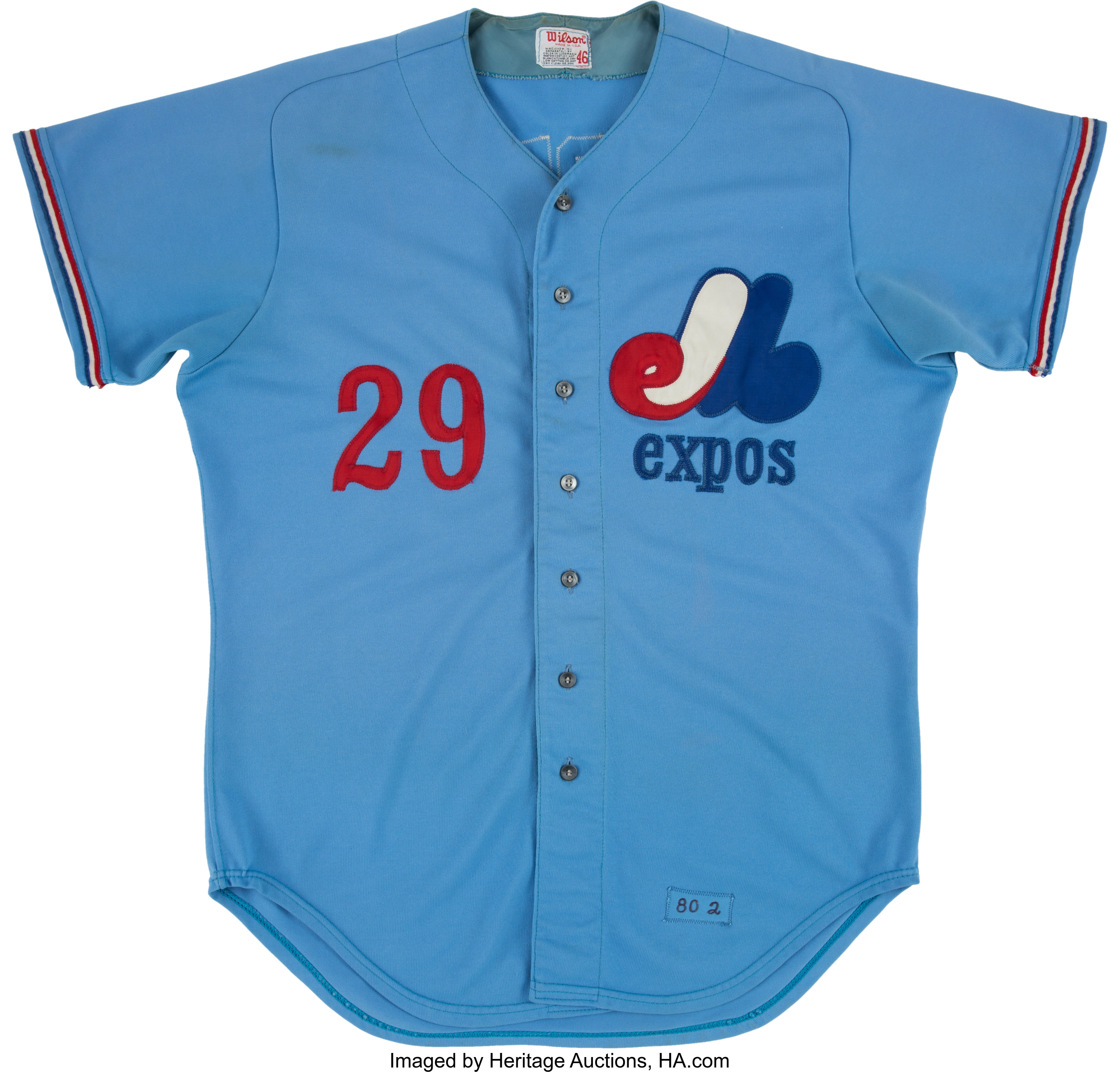 1980-88 Game Worn Montreal Expos Jerseys Lot of 2.  Baseball