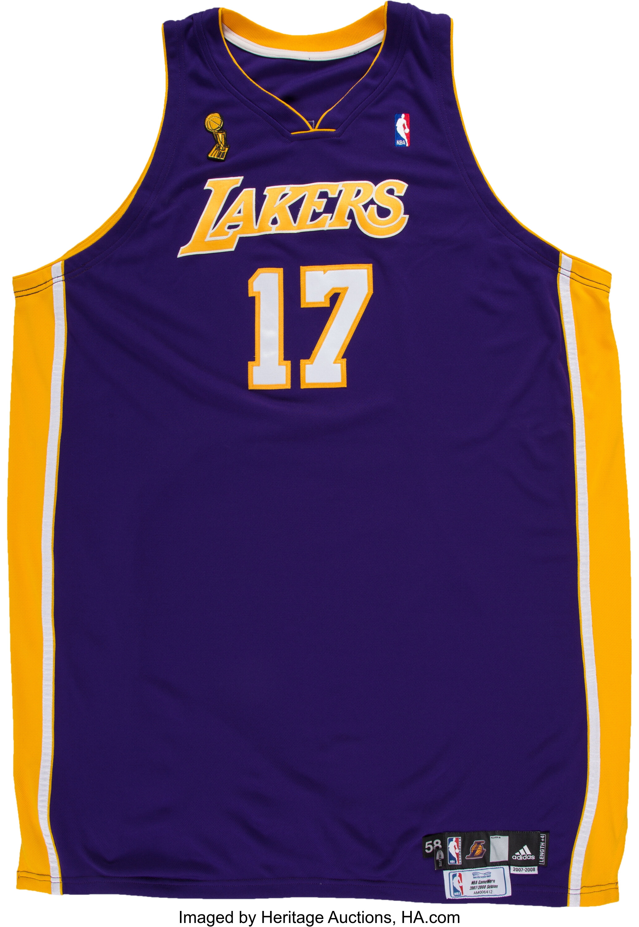 ANDREW BYNUM Los Angeles LAKERS Basketball ADIDAS XL Jersey White Nba –  Rare_Wear_Attire