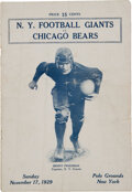 1929 Chicago Bears vs. Green Bay Packers Program Onesie by