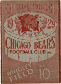 1929 Chicago Bears vs. Green Bay Packers Program Onesie by