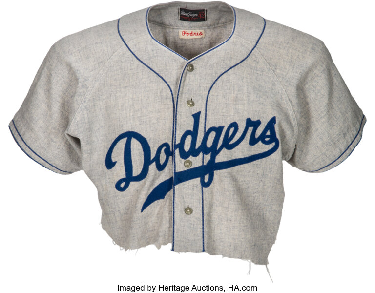 1955 Johnny Podres Game Worn Brooklyn Dodgers Jersey - Photo