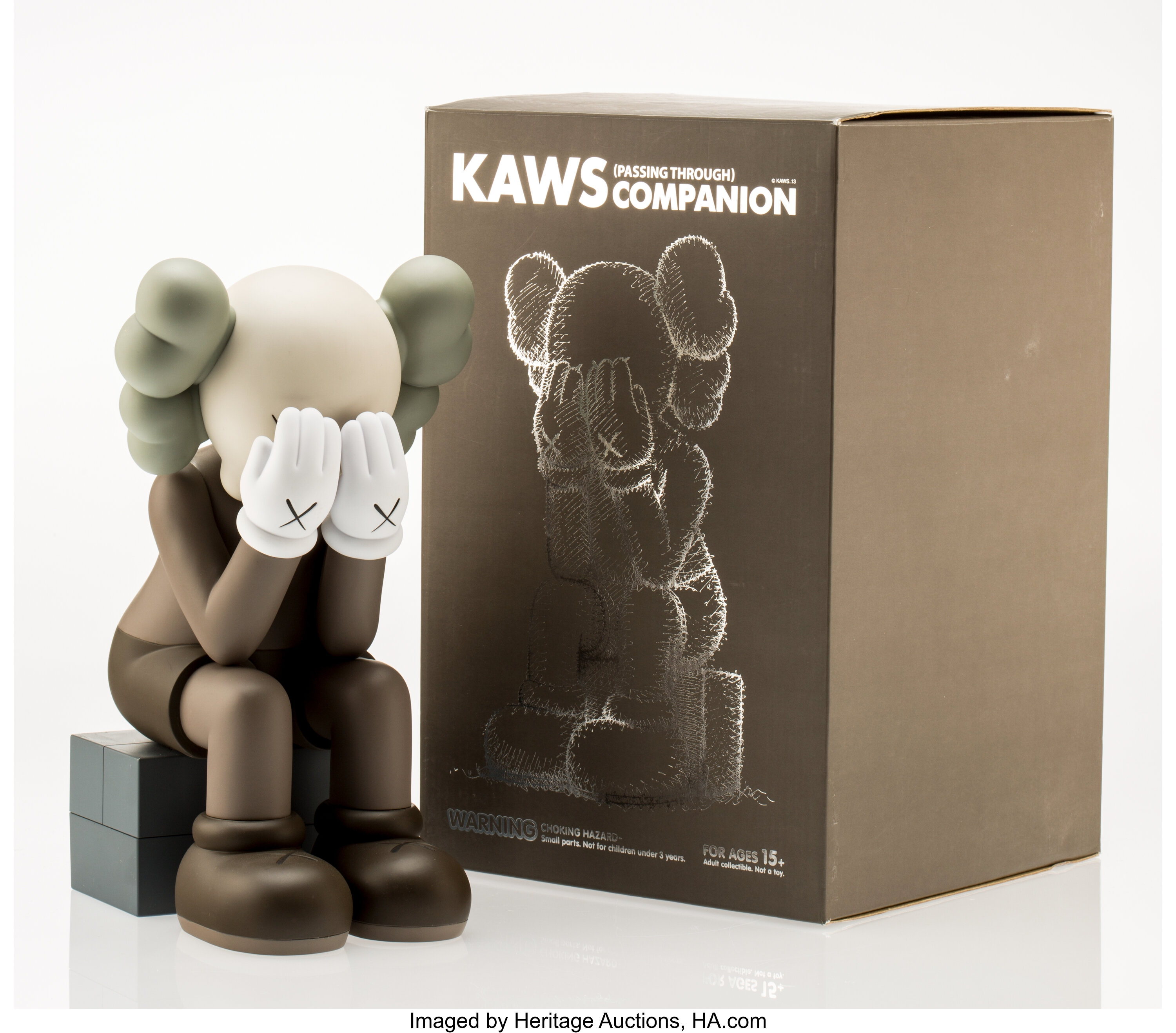 KAWS (American, b. 1974). Companion-Passing Through (Brown), 2013