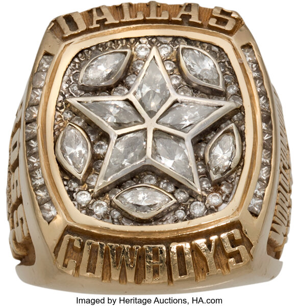 5 Dallas Cowboys NFL Super Bowl championship rings set