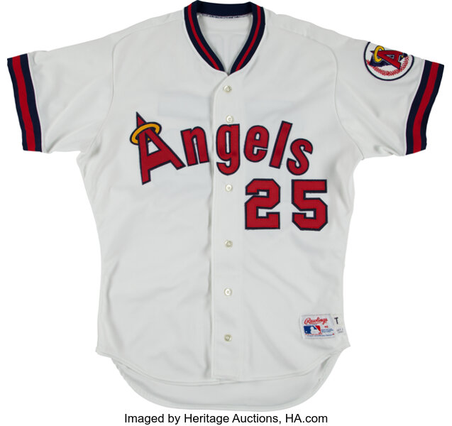 MAJESTIC  JIM ABBOTT California Angels 1995 Throwback Baseball Jersey