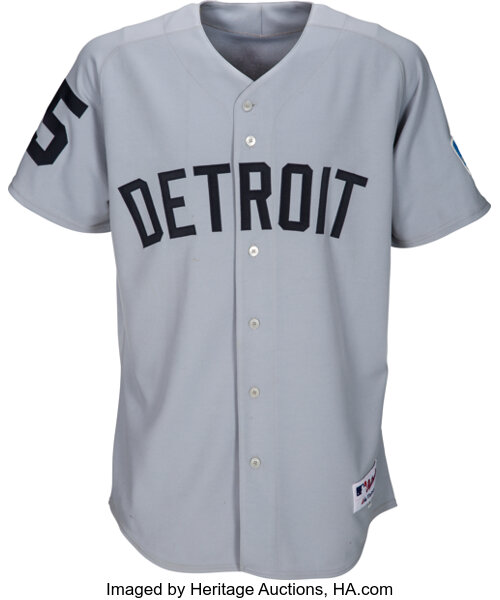 2019 Detroit Tigers Bat Boy Game Issued White Jersey MLB 150 Patch