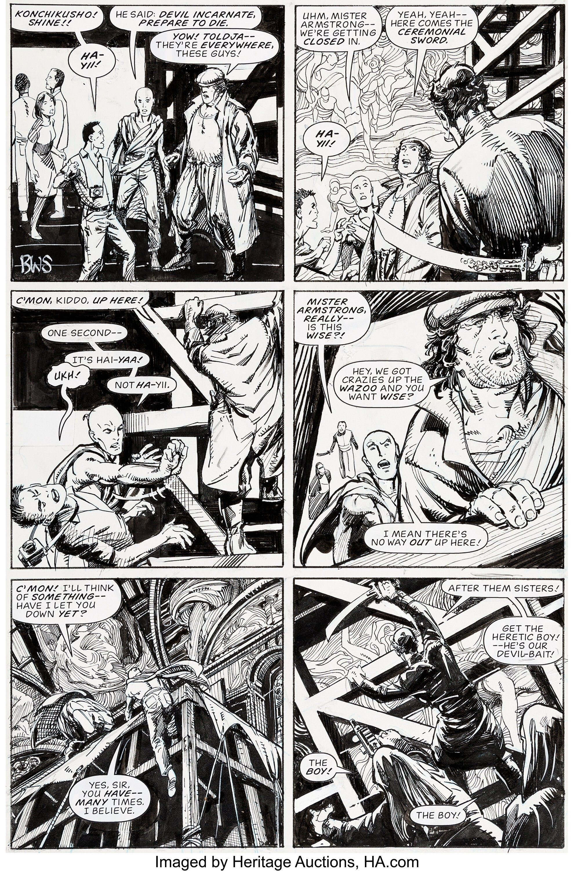 Barry Windsor-Smith Archer & Armstrong #4 Story Page 4 Enhanced | Lot ...